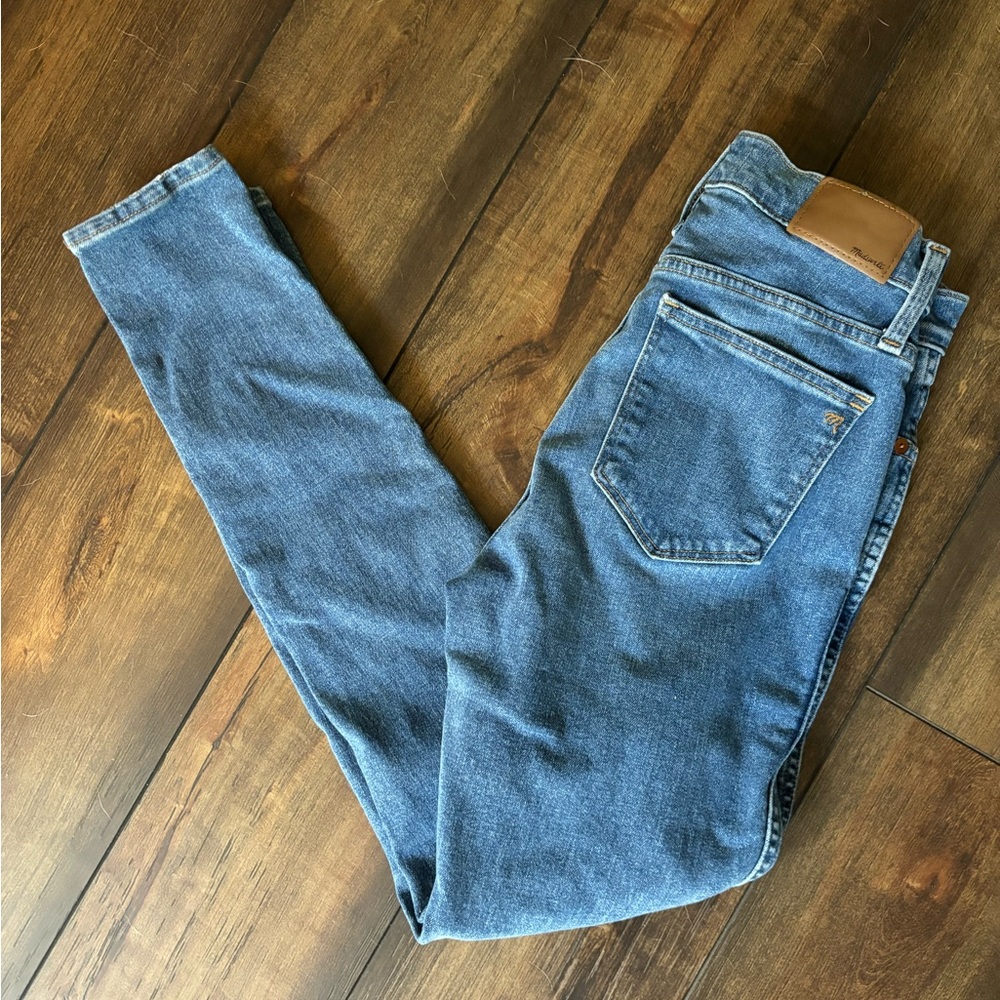 MADEWELL Like new 10” high rise skinny jeans with button fly